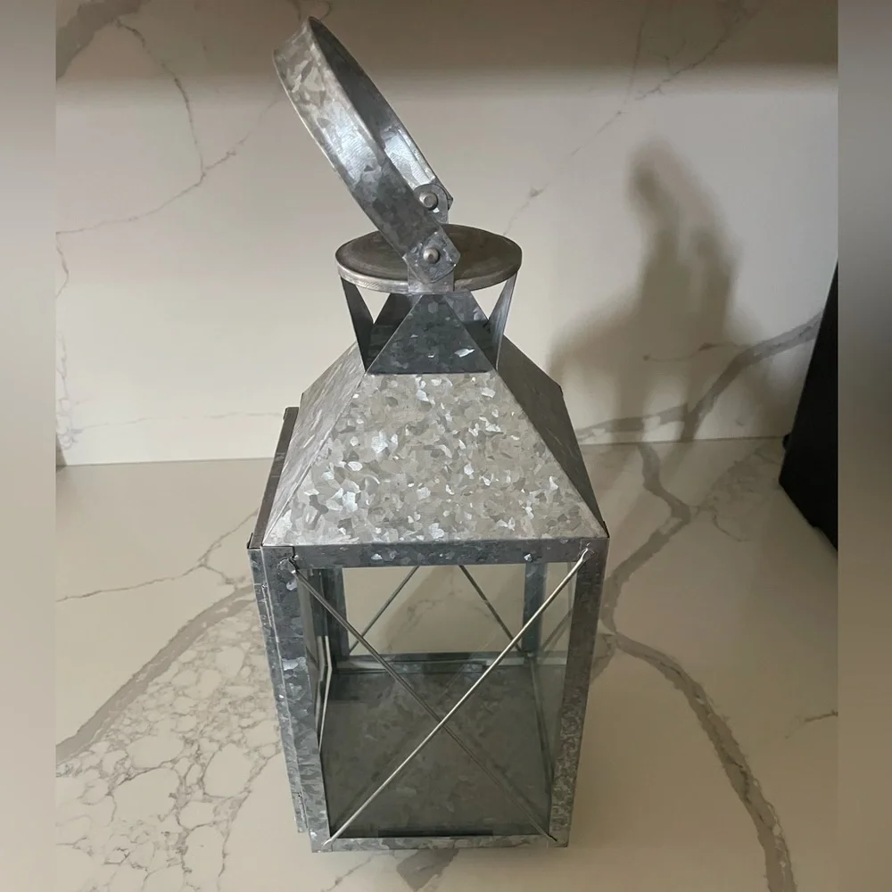 Farmhouse Metallic Lantern Home Accent